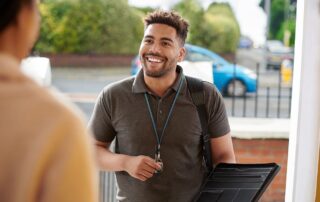 This guy has the top 10 traits of a great home inspector. Here he is smiling at his client